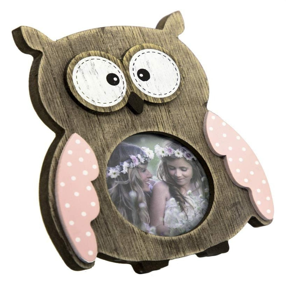 Animal Owl Wooden Desk Tabletop Kids Photo Frame freeshipping - GeekGoodies.in