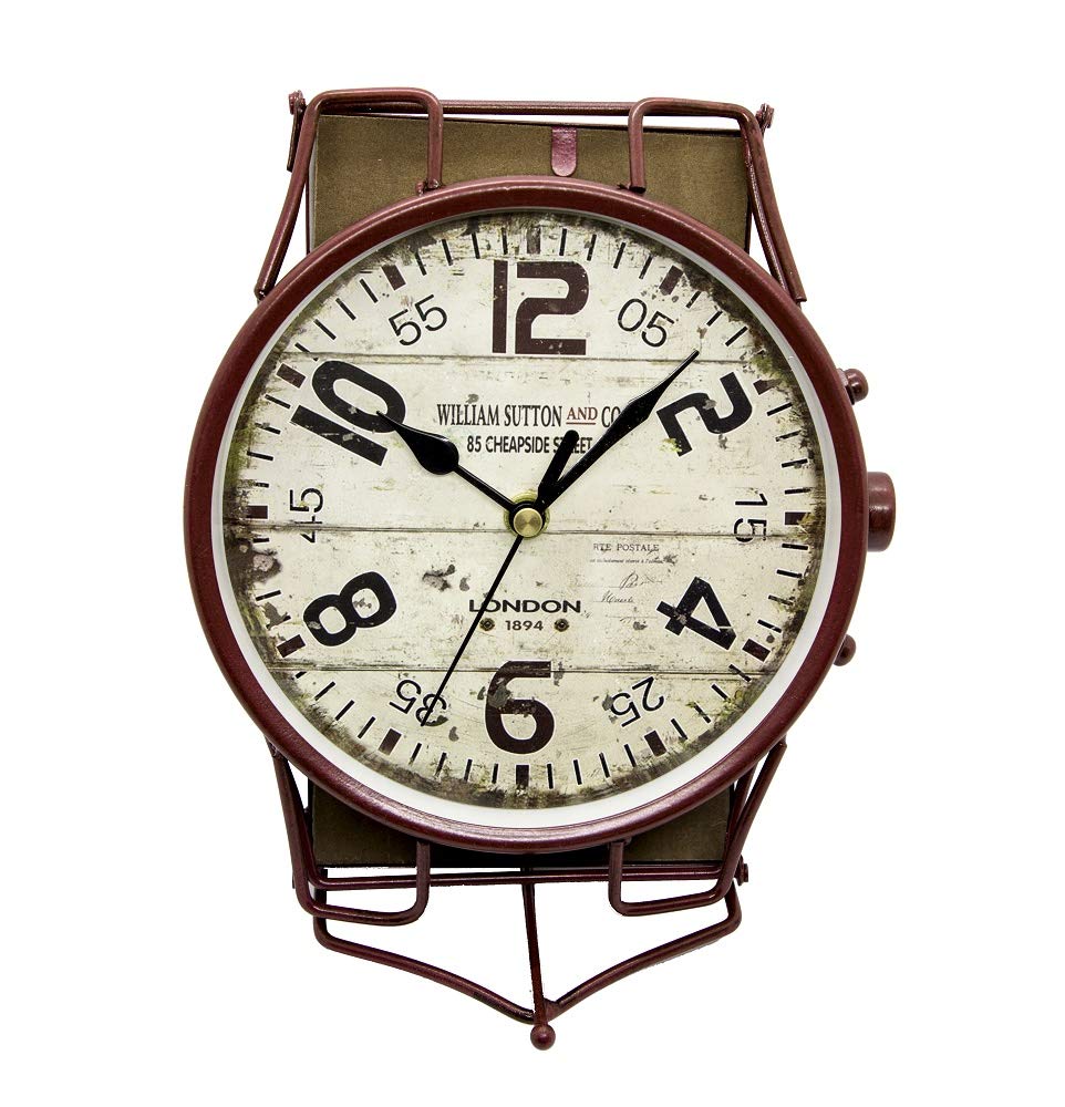 Wrist Watch Shaped Metal Wall Clock with Photo Frame freeshipping - GeekGoodies.in