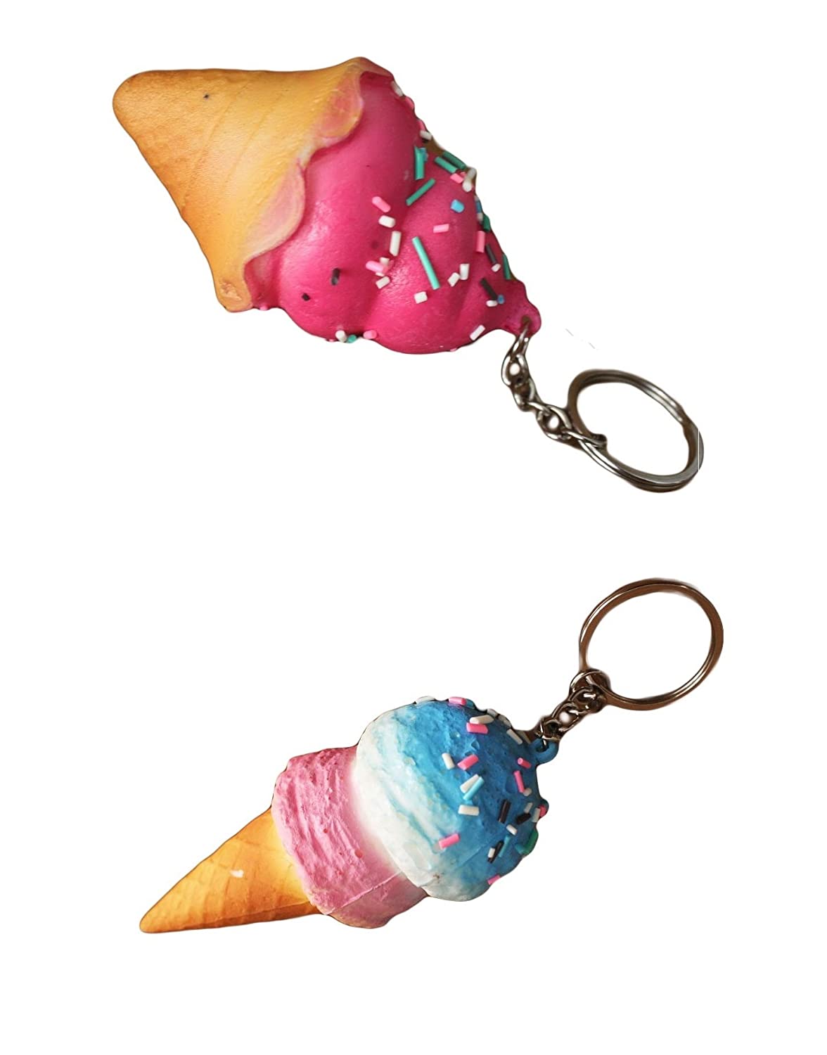 Ice Cone Single Scoop + Ice Cone Double Scoop Keyring Keychain freeshipping - GeekGoodies.in