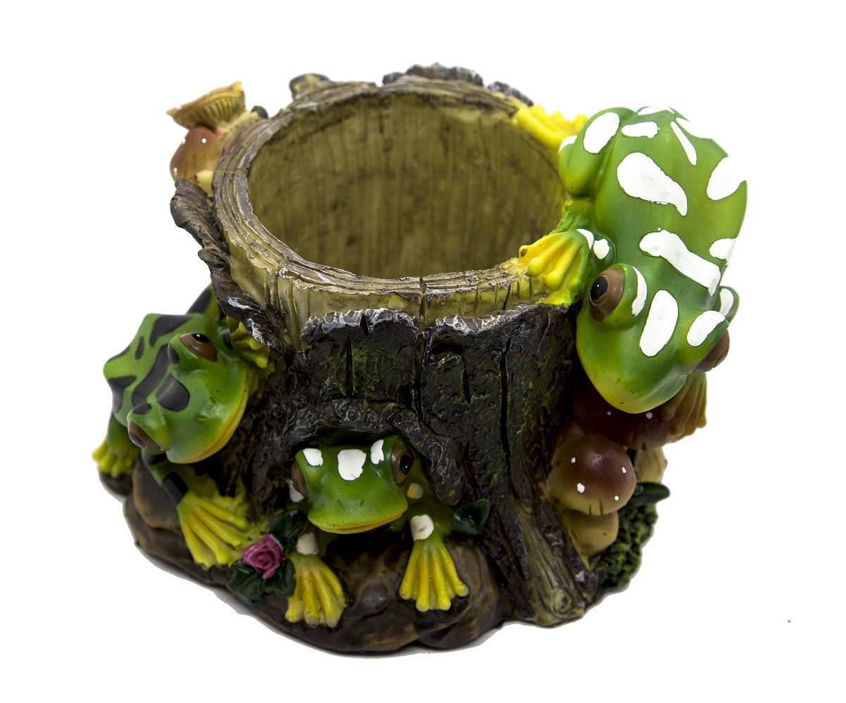 Resin Spotted Frog Bonsai Home Design Flower Pot freeshipping - GeekGoodies.in