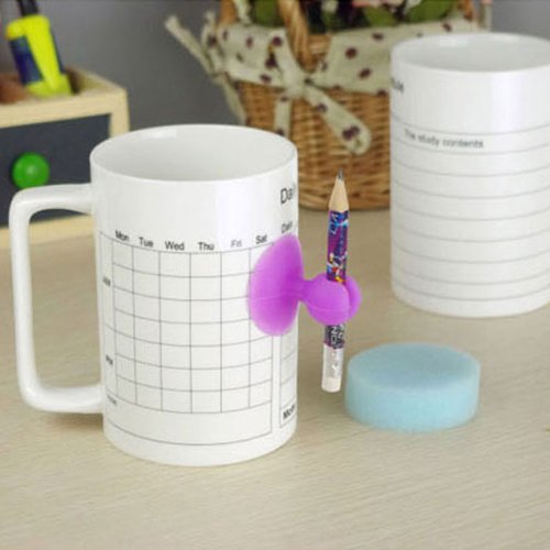 Message Ceramic Coffee Mug with Pen and Stand Eraser freeshipping - GeekGoodies.in