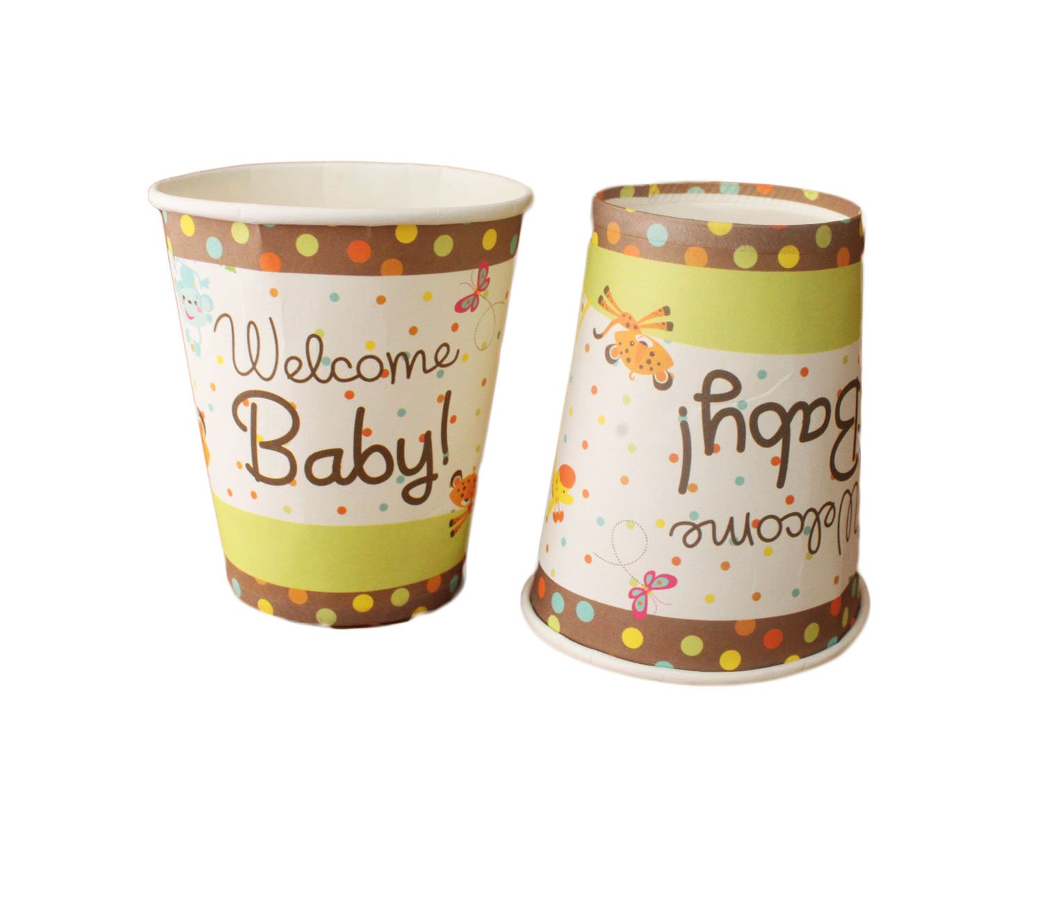 Kids Birthday Party Paper Glass Set - Welcome Baby (Pack of 12) freeshipping - GeekGoodies.in