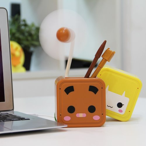Multi - Functional USB Box Folding Fan with Desk Pen Holder freeshipping - GeekGoodies.in