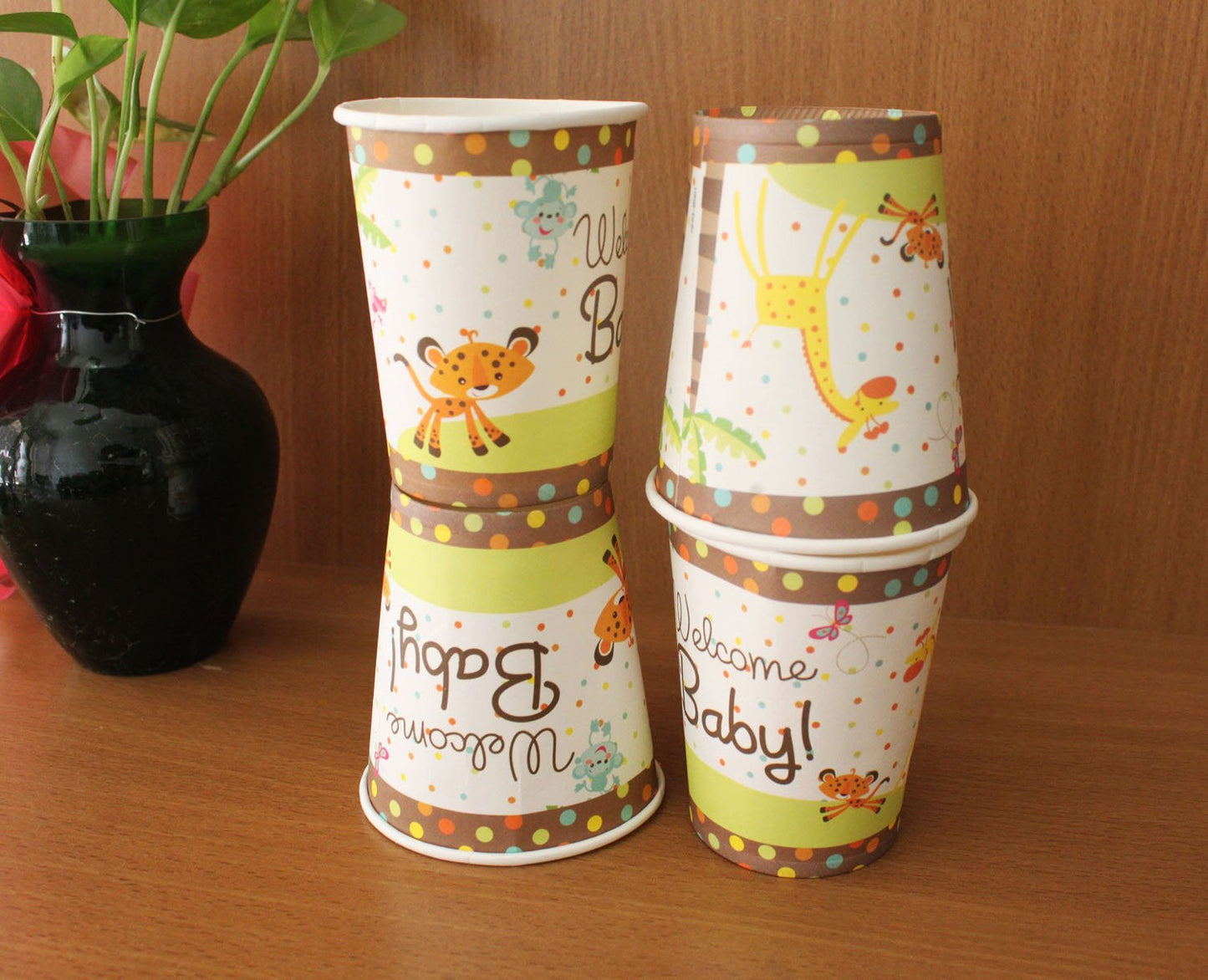 Kids Birthday Party Paper Glass Set - Welcome Baby (Pack of 12) freeshipping - GeekGoodies.in