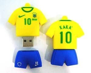 Fancy Designer Waterproof Rubber Brazil Soccer Football Jersey Design USB Pen Drive 8GB freeshipping - GeekGoodies.in