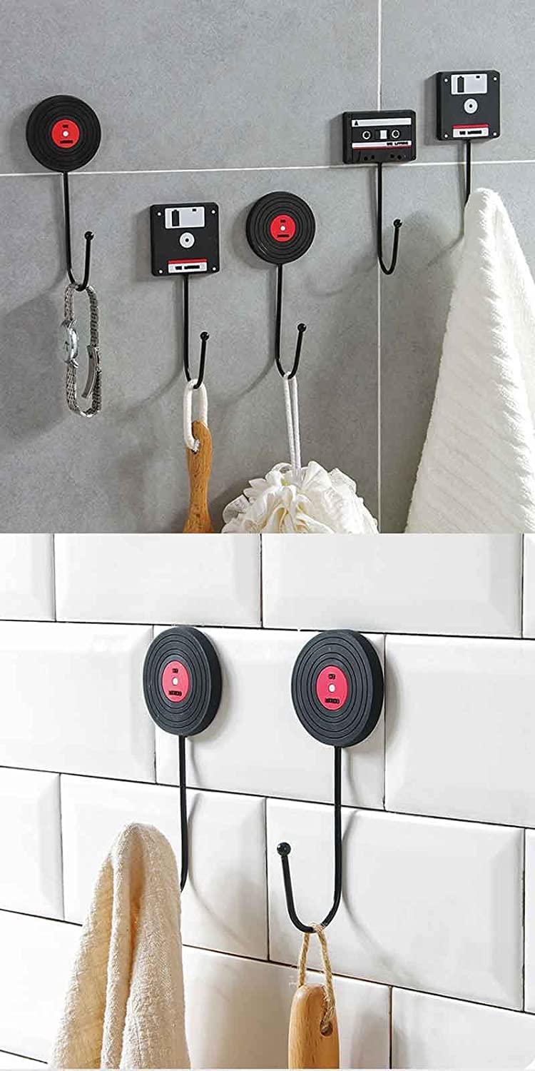 Silicone Hook Hanger Set of 3 (1 Cassette-CD, 1 Floppy Disc, 1 Cassette) freeshipping - GeekGoodies.in