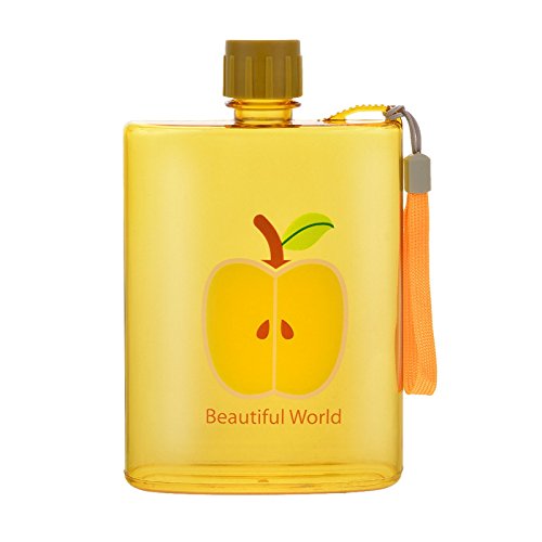 Fruit  Water Bottle Flat Portable Non Slip Lid Leakproof Drinkware freeshipping - GeekGoodies.in