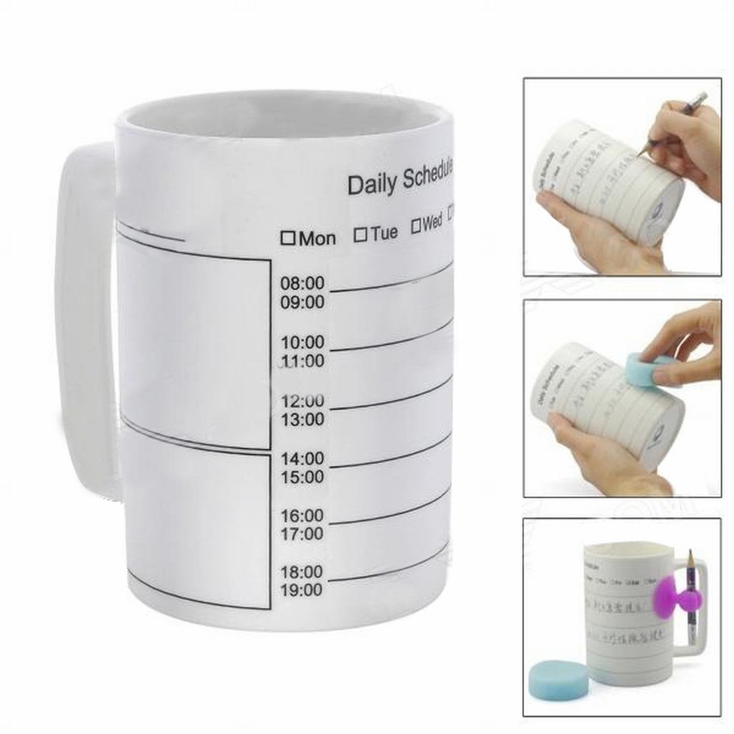 Message Ceramic Coffee Mug with Pen and Stand Eraser freeshipping - GeekGoodies.in