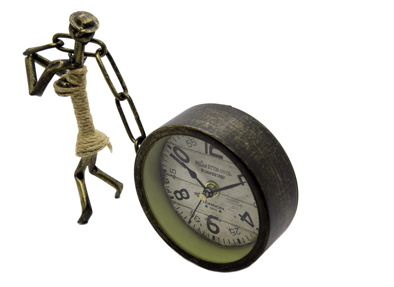 Human Chain Metal Clock Creative Figurine Table Clock freeshipping - GeekGoodies.in