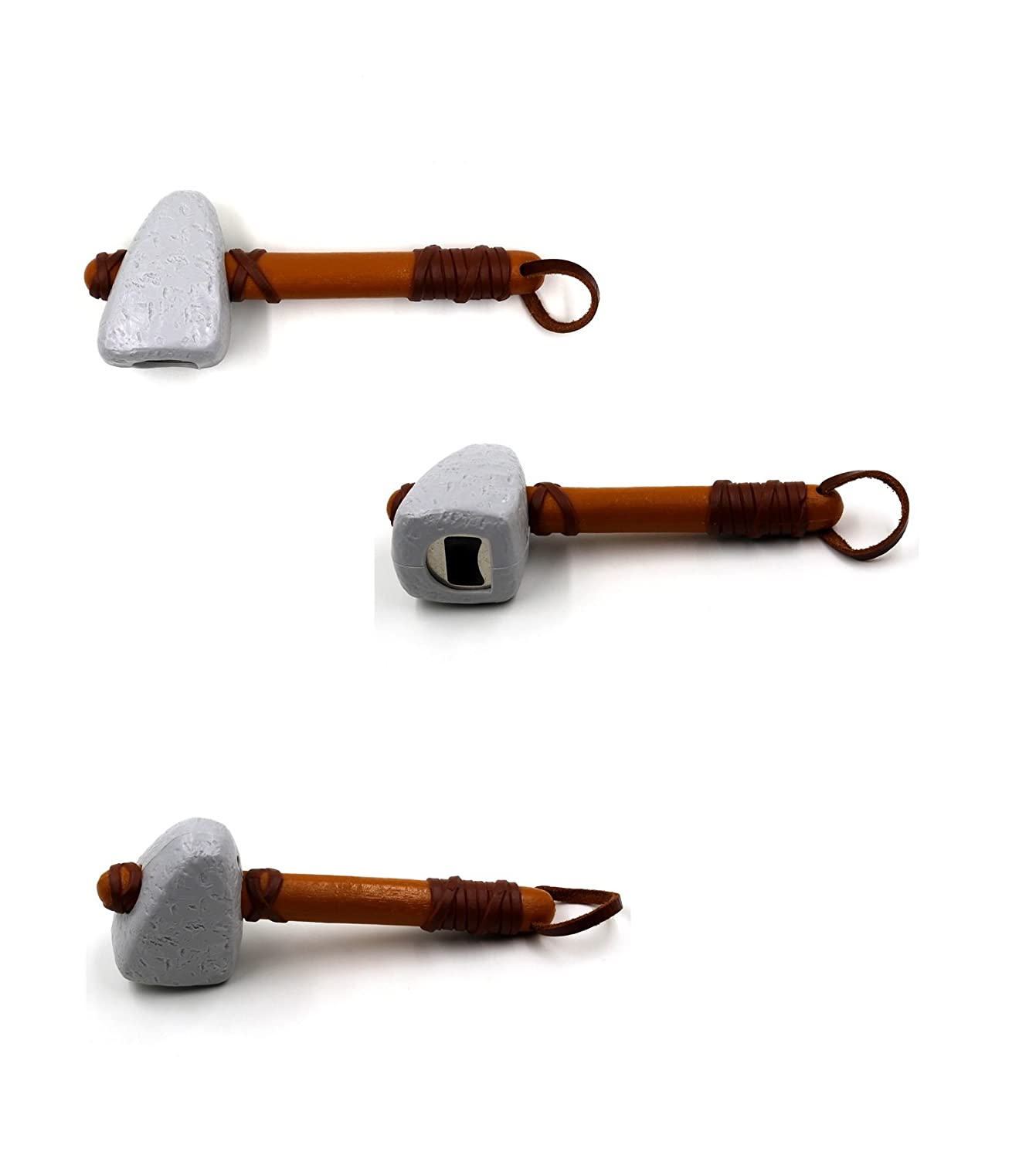 Stone Age Caveman Hammer Bottle Opener with Leather Strap freeshipping - GeekGoodies.in