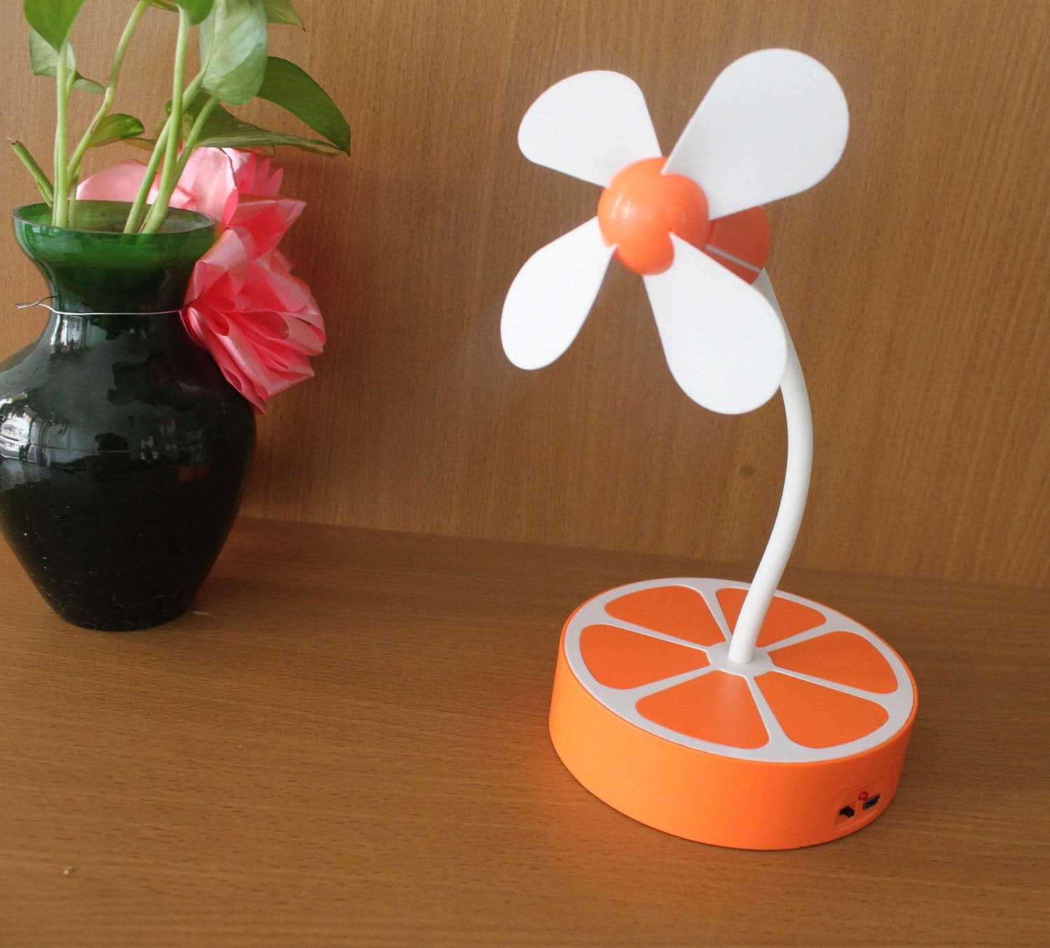 Rechargeable Table/Desk Orange Fruit Style Fan freeshipping - GeekGoodies.in