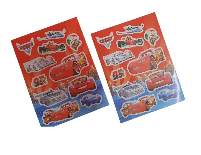 Velcro Packaging Stationery Set for Kids (Cars Toon - Set of 6)