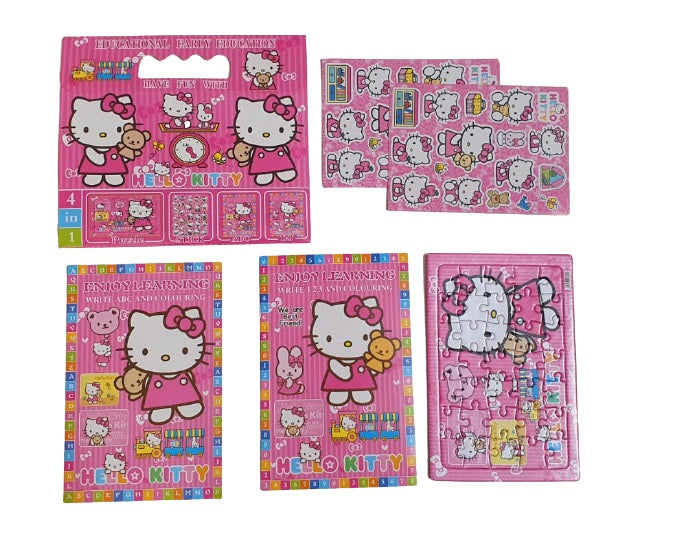 Velcro Packaging Stationery Set for Kids (Hello Kitty - Set of 6)