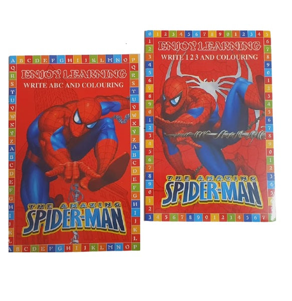 Velcro Packaging Stationery Set for Kids (Spiderman - Set of 12)
