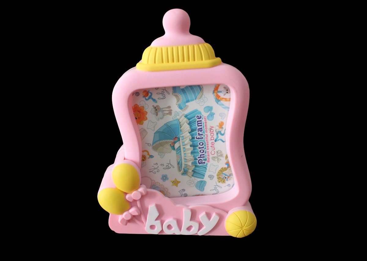 Baby Milk Bottle Design Alarm Clock with Photo Frame freeshipping - GeekGoodies.in